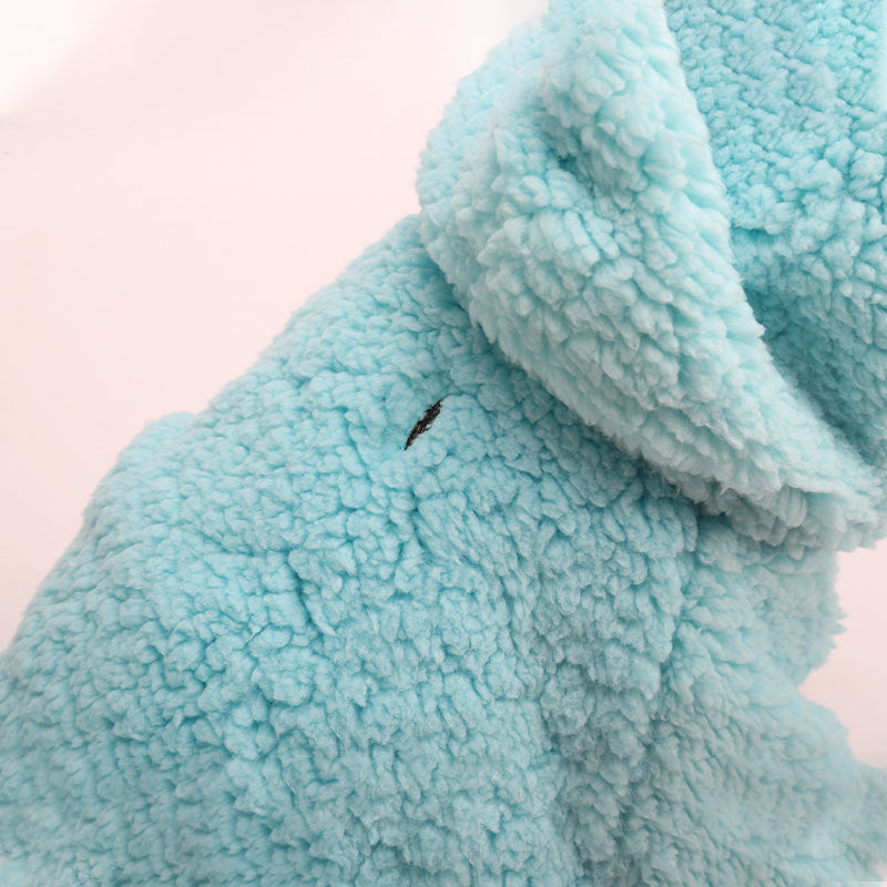 Cotton Fleece Solid Color Cotton Small And Medium-sized Dog Cat Sweater - Pimmbi