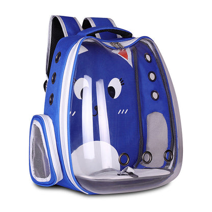 Pet Supplies Pet Backpack Convenient Pet Space Bag Breathable Shoulder Cat Bag Dog Bag - Pimmbi