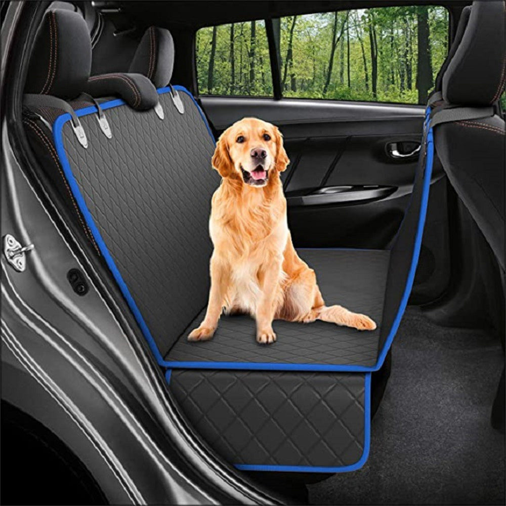 Dog Car Seat Cover View Mesh Pet Carrier Hammock Safety Protector Car Rear Back Seat Mat With Zipper And Pocket For Travel - Pimmbi