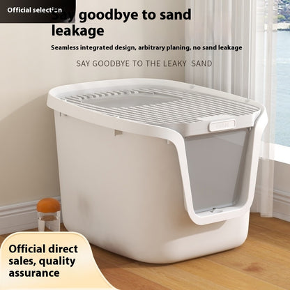 Fully Enclosed Deodorant Top-in Extra Large Splash-proof Cat Litter Basin