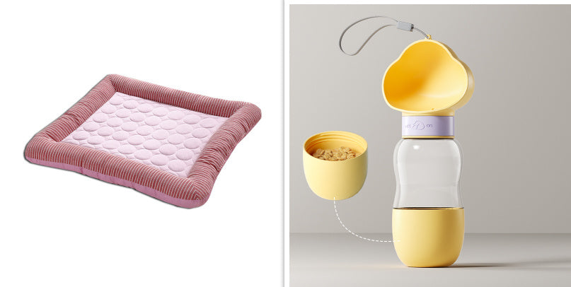 Pet Cooling Pad Bed For Dogs Cats Puppy Kitten Cool Mat Pet Blanket Ice Silk Material Soft For Summer Sleeping  Blue Breathable - Pimmbi